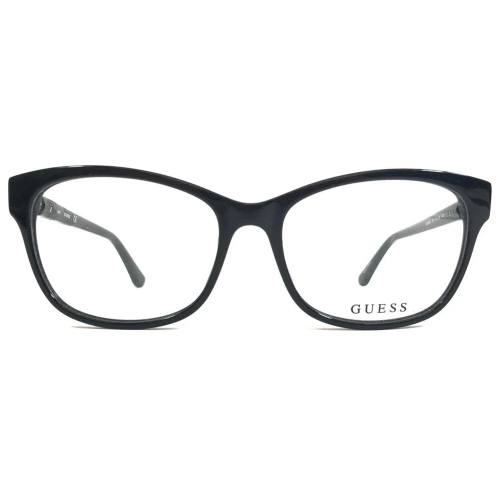 Guess Eyeglasses Frames GU2696 001 Black Silver Cat Eye Full Rim 54-16-140